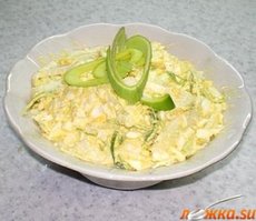 Салат «чесночные кальмары с сыром» - нажмите, чтобы увидеть в полном размере Салат «чесночные кальмары с сыром»