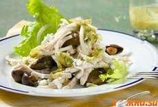 Салат из свинины с маслятами - нажмите, чтобы увидеть в полном размере Салат из свинины с маслятами