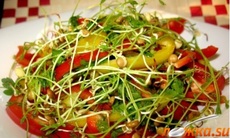 Салат "Солнечный" с пророщенной чечевицей - нажмите, чтобы увидеть в полном размере Салат "Солнечный" с пророщенной чечевицей