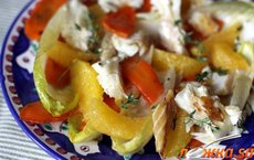 Салат из копченой трески, карамелизированной моркови и цикория - нажмите, чтобы увидеть в полном размере Салат из копченой трески, карамелизированной моркови и цикория