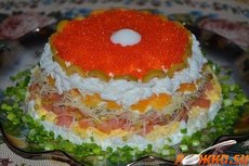 Салат-перевертыш с семгой и апельсином - нажмите, чтобы увидеть в полном размере Салат-перевертыш с семгой и апельсином