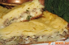 Слоеный пирог с рыбой и плавленым сыром - нажмите, чтобы увидеть в полном размере Слоеный пирог с рыбой и плавленым сыром