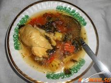 Суп куриный с овощами