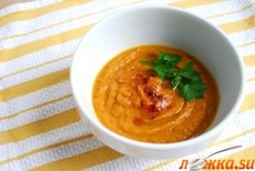 Суп из печёной моркови