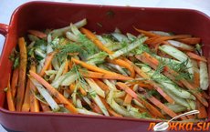 Быстрый гарнир: фенхель с морковью в воке