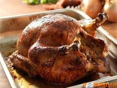 Курица запеченная в духовке фаршированная