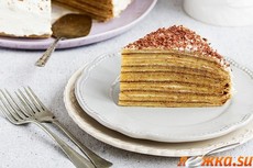 30-слойный блинный торт с маскарпоне