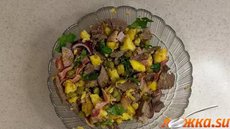 Картофельнй салат с мясом.