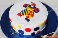 Торт "Клоун" - мастичный торт
