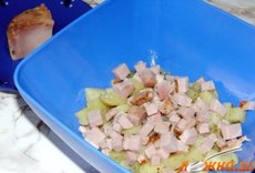 Картофельный салат с бужениной и нутом